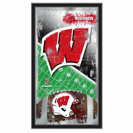 HOLLAND BAR STOOL CO Wisconsin 15" x 26" Football Mirror MFtblWiscon